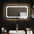 vidaXL Zrkadlo do kúpeľne s LED Priehľadná 70 x 40 cm tvrdené sklo