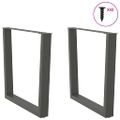 vidaXL Nohy k jedálenskému stolu v tvare V, 2 ks, antracitové, 90 x (72-73,3) cm, oceľ