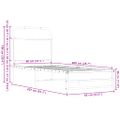 vidaXL Posteľný rám bez matraca 80x200 cm hnedý dub kompozitné drevo