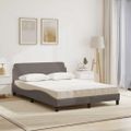 vidaXL Posteľ s matracom Dover sivohnedá 140x190 cm látka