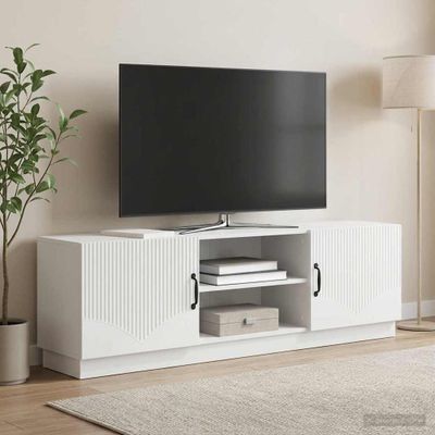 vidaXL TV skrinka Biela 150 x 31 x 47 cm Kompozitné drevo