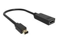Video adaptér - Mini DisplayPort so zástrčkou (samec) do HDMI so zásuvkou (samica) - čierna - podporuje 4K
