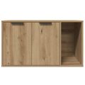 vidaXL Uzavretý box na stelivo dub artisan 80x50x45cm kompozitné drevo