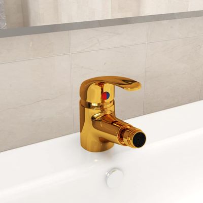 vidaXL Kúpeľňová batéria na bidet zlatá 13x12 cm