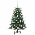 vidaXL Umelý vianočný stromček Zelená 120 cm PVC, kov a plast