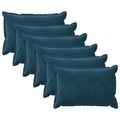 vidaXL Poťah na podložku 6 pcs HOUTEN Modrá 50 x 70 cm Zamat