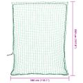 vidaXL Sieť na prívesný vozík s elastickým lanom, zelená 3,5x3 m, PP