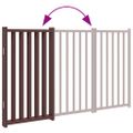 vidaXL Brána pre psa skladacia 3 panely 150 cm masívne jedľové drevo