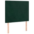 vidaXL Posteľný rám boxsping s matracom tmavozelený 100x200 cm zamat