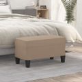 vidaXL Lavička kapučínová 70x35x41 cm umelá koža
