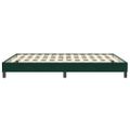 vidaXL Posteľný rám boxsping bez matracom tmavozelený 140x210 cm zamat