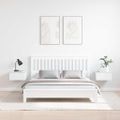 vidaXL Nočný stolík 2 ks Biela 37 x 35 x 18,5 cm Borovicový masív