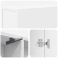 vidaXL Rám krbu Biela 102 x 18 x 100,5 cm Kompozitné drevo