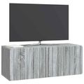 vidaXL Nástenná TV skrinka Nástenný Sivá sonoma 78,5 x 31 x 30 cm