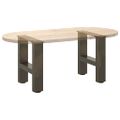 vidaXL Nohy konferenčného stolíka, prírodná oceľ, 2 ks, 40 x (30-31) cm, oceľ