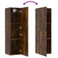 vidaXL Nástenné TV skrinky 2 ks dymový dub 30,5x30x110 cm