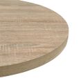 vidaXL Bistro stolík, MDF a oceľ, okrúhly, 80x75 cm, dubová farba
