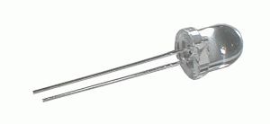 LED  8mm  modrá  3000mcd/20° číra
