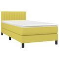 vidaXL Boxspring posteľ s matracom zelená 100x200 cm látka
