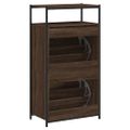 vidaXL Botník hnedý dub 60x34x112 cm kompozitné drevo