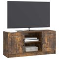 vidaXL TV skrinka Dymový dub 102 x 34,5 x 47 cm Kompozitné drevo