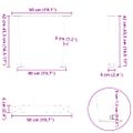 vidaXL Nohy konferenčného stolíka v tvare V, 2 ks, biele, 50 x (42-43,3) cm, oceľové
