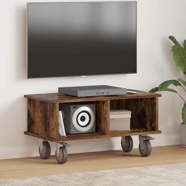 vidaXL TV stolík Dymová dub 68,5 x 35 x 35 cm Kompozitné drevo