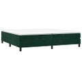 vidaXL Posteľný rám s boxspringom tmavozelený 200x200 cm zamat