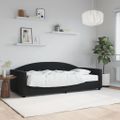 vidaXL Denná posteľ s matracom čierna 90x190 cm zamat