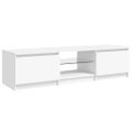 vidaXL TV skrinka s LED svetlami biela 140x40x36 cm