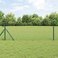 vidaXL Oceľový plot na upevnenie 25 x 0,4 m PVC potiahnutá oceľ Zelená