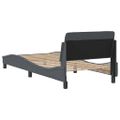 vidaXL Rám postele Dover tmavosivá 90x190 cm zamat