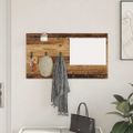 vidaXL Vešiak na stenu Nástenná montáž Staré drevo 90 x 10 x 50 cm