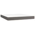 vidaXL Boxspring posteľ s matracom sivá 160x200 cm umelá koža