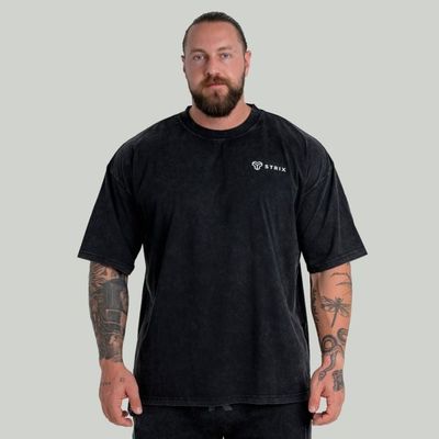 Tričko Oversized Washed Black - STRIX, veľkosť M