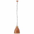 vidaXL Industriálna závesná lampa medená železo a masívne drevo 23 cm E27