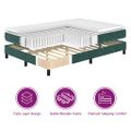 vidaXL Posteľ s pružinovým rámom Tmavozelená 90 x 200 cm Zamat