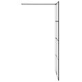 vidaXL Sprchová zástena s priehľadným ESG sklom 100x195 cm čierna
