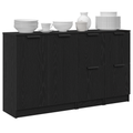 vidaXL Servírovacia skriňa 3 ks Čierny dub 120 x 30 x 70 cm