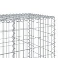 vidaXL Gabiónový kôš s krytom 1050x100x100 cm pozinkované železo