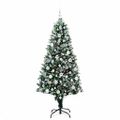 vidaXL Umelý vianočný stromček Zelená 180 cm PVC a Oceľ a Plast