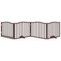 vidaXL Brána pre psa dvere sklad. 4 panely 320 cm topoľové drevo