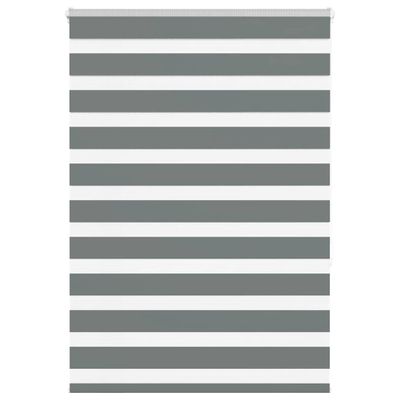 vidaXL Zebra roleta tmavošedá 115x150 cm šírka látky 110,9cm polyester