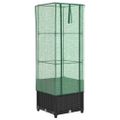 vidaXL Záhon s krytom na skleník ratanový vzhľad 40x40x139 cm