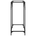vidaXL Konzolový stolík priehľadná sklenená doska 60x35x81 cm oceľ
