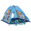 vidaXL Detský stan na hranie s 250 loptičkami modrý 120x120x90 cm