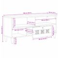 vidaXL TV skrinka Orech 100 x 33 x 46 cm Masívne mango drevo