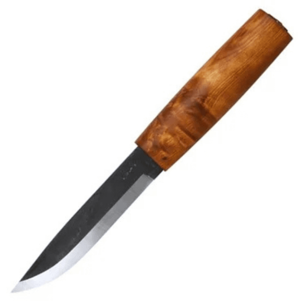 Helle HE-200096 Viking outdoorový nôž 11 cm, drevo kučeravej brezy, kožené puzdro