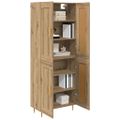 vidaXL Highboard Remeselný dub 69,5 x 34 x 180 cm Kompozitné drevo