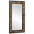 vidaXL Nástenné zrkadlo Obdĺžnikový Čierna a Hnedá 50 x 2 x 90 cm